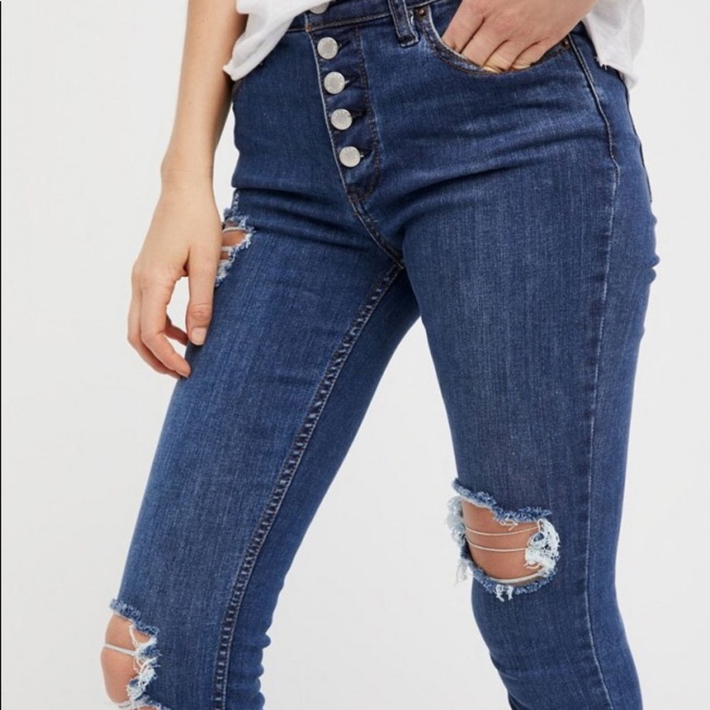 Free people dark wash jeans